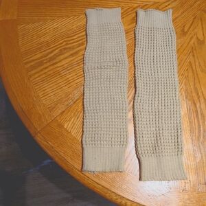 Beige Knit Boots Or Socks Protector